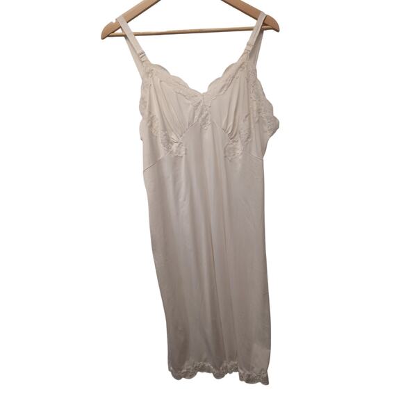 Vintage Baronet Lingerie White Lace Nightgown Slip Pajamas Retro Sexy Bridal - Picture 1 of 4